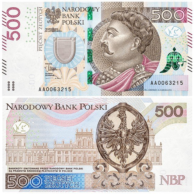 New Polish 500-zloty banknote